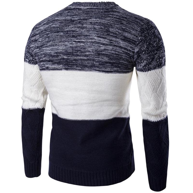 

Casual Sweater Men Slim Fit Knitwear Outwear Warm Winter Sweaters, Blue