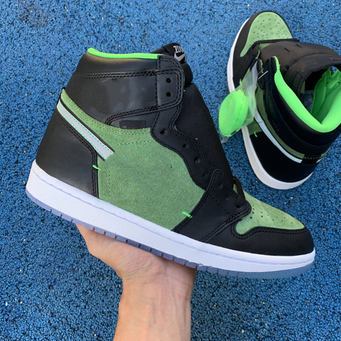 

Jumpman 1 Retro High Black Green 6637 002 with BLACK TOMATILLO RAGE mens 2020 designer sneakers for free shipping sneakers schoenen