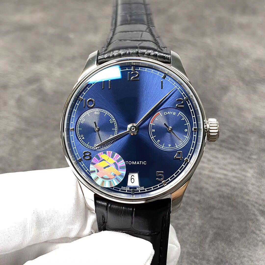 

NEW top ZF production Size 42.3 mm * 14.1 mm Double - sided anti - reflective convex sapphire glass table mirror Crocodile leather watchband, Extra freight