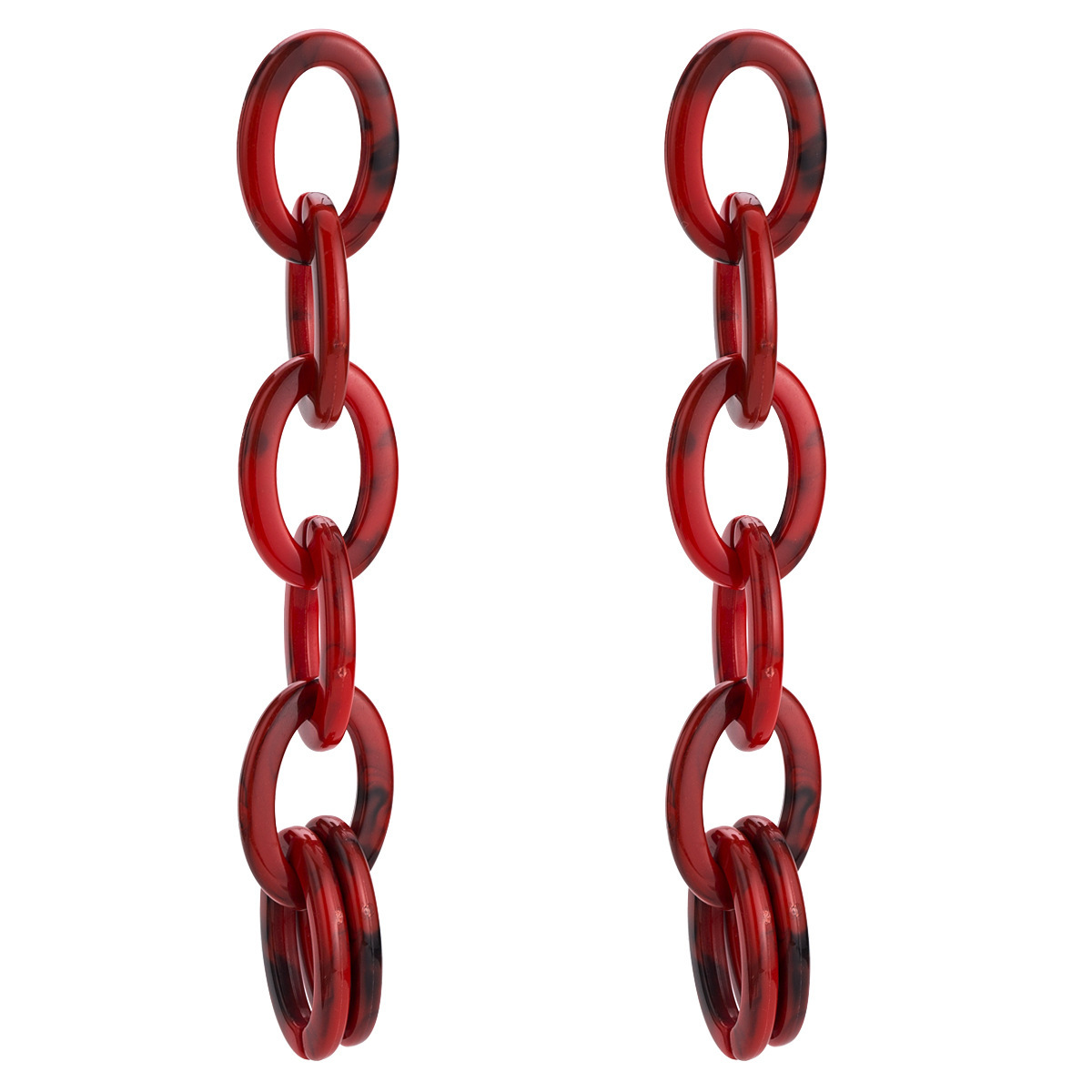 

Exaggerated ink texture chain multilayer earrings acetate board earrings Bohemia