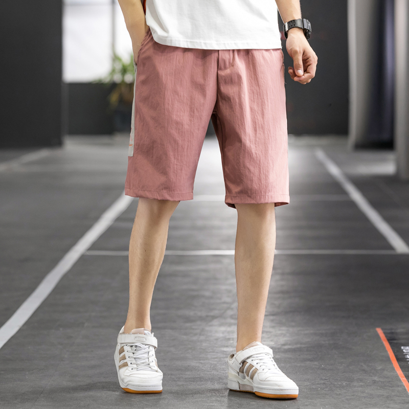 

2020 Explosion Summer Leisure Youth Hot Shorts Loose Sports Pants Medium Pants Casual, Black