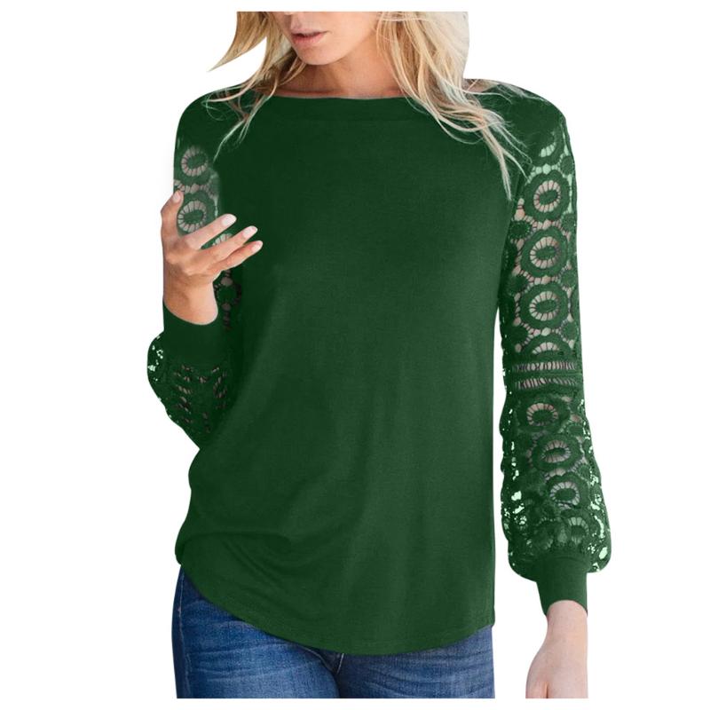 

Elegant Long Sleeve Bodysuit Beaded Women Lace Blouse Shirts 2020 Autumn Winter Lace Long Sleeve Garment Bottoming Shirt Female, Black