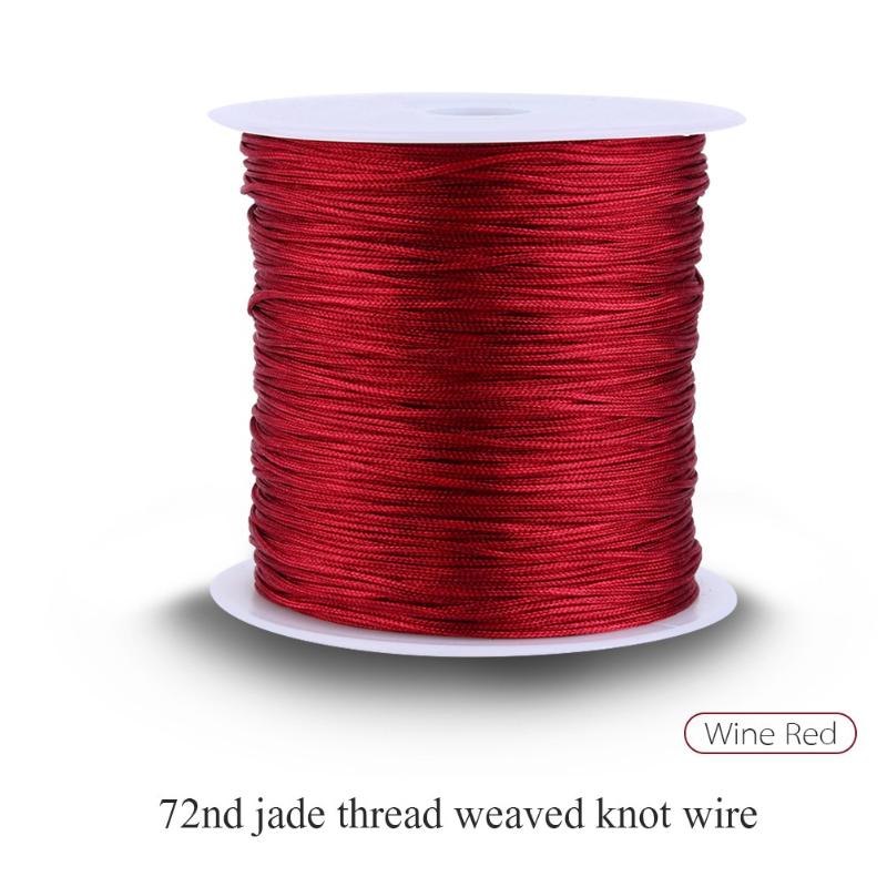 

1 Roll 100M x 0.8mm Nylon Chinese Knot String for Macrame Necklace Bracelet Braided Cord Tassels Beaded Thread String Silk Wire, Black