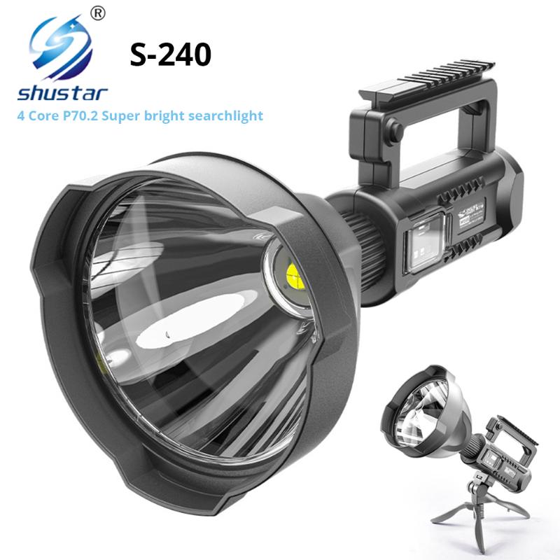 

Super bright LED Portable Spotlights searchlight With P70.2 Lamp Bead Mountable bracket Suitable for expeditions,etc.