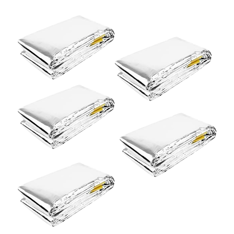 

5Pcs Outdoor Camping Waterproof Sleeping Bag Reusable Emergency Survival Silver Foil Camping Sleeping Bag