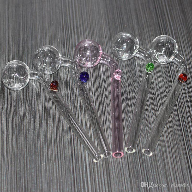 

5.5 Inch Curved Glass Smoking Pipes Oil burner Water Bong with Different Colored Balancer Tobacco Accessories