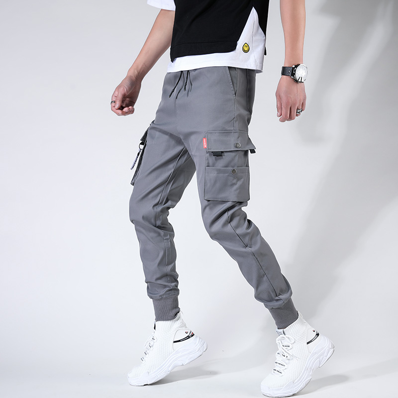 

2020 Men Pants Mens Casual Pants Male Harem Male Loose Trousers Man Long Little feet Nine points Pant Pantalones hombre, Grey