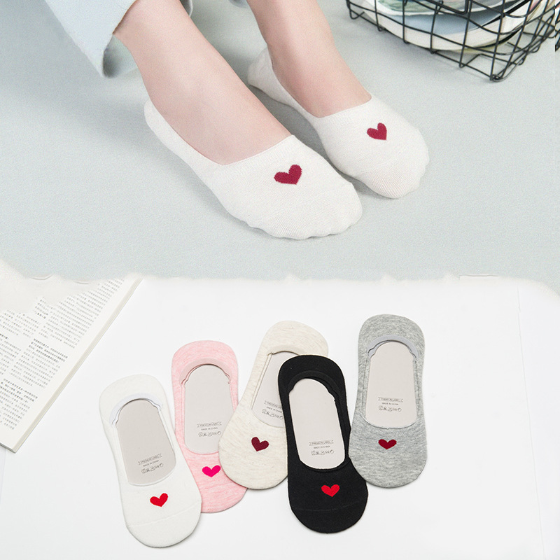 

5 pairs/lot Summer Women's boat socks Hot Fashion cotton socks female invisible, Black
