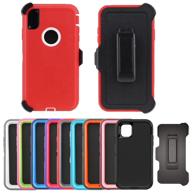 

For iPhone 11 12 Pro Max Xs Xr 8 7 6s Plus Defender Phone Cases Hybrid Robot Shockproof Waterproof Protection Case, Mix colors / best selling color