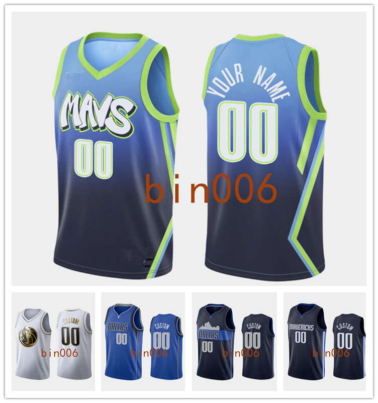 

Custom Dallas Mavericks Men Women Kid 100% embroidery CITY NBA Association Statement Icon basketball jersey S-6XL, Black