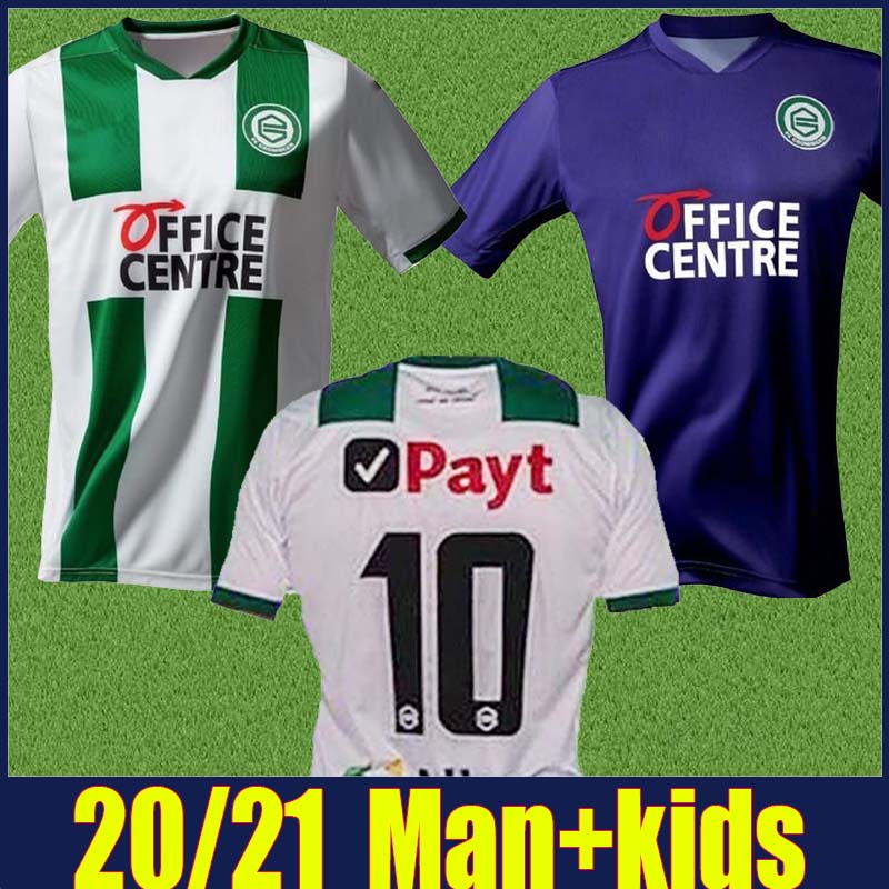 

2020 FC Groningen soccer jerseys Home away kids kit Groningen ROBBEN football shirt 20/21 Daishawn Redan soccer uniform maillot de Groningen, Black;yellow