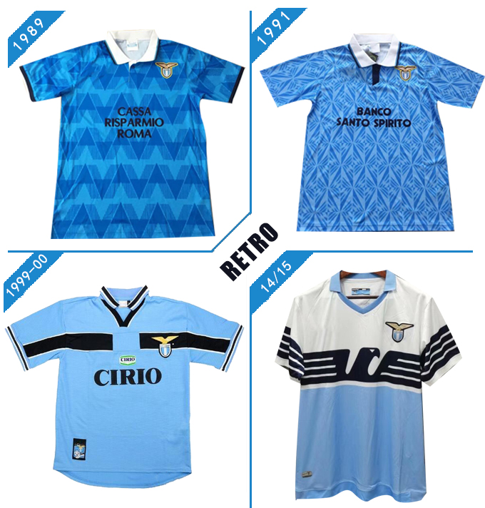 

2014-2015 Lazio European Home retro soccer jersey 1989-2000 SALAS MIHAJLOVIC VERON STANKOVIC MANCINI NESTA NEDVED vintage football shirt, Black;yellow