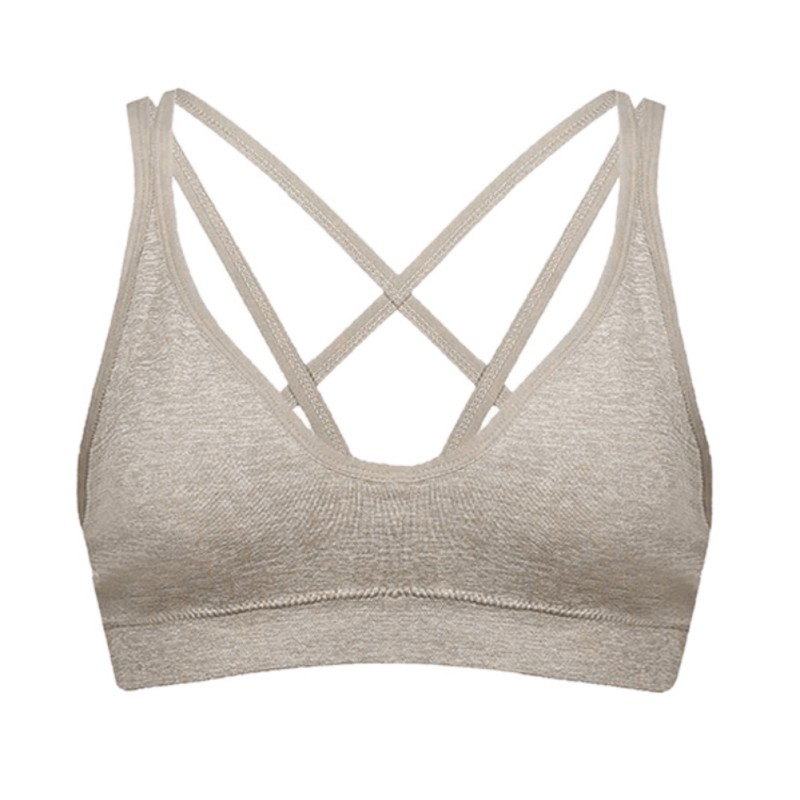 

Sexy Cross Strap Spring And Summer Push-ups Thickening Bra Fitness Bra Yoga Sports, Black