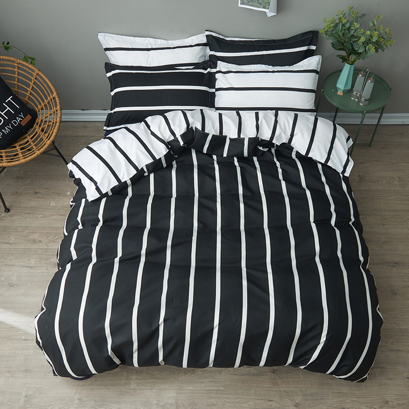 

3/4 pcs Luxury Comforter Bedding Sets Modern Duvet Cover King Queen Full  Bed Hybrid Cotton/Polyester Bed Flat Sheet Set, 018