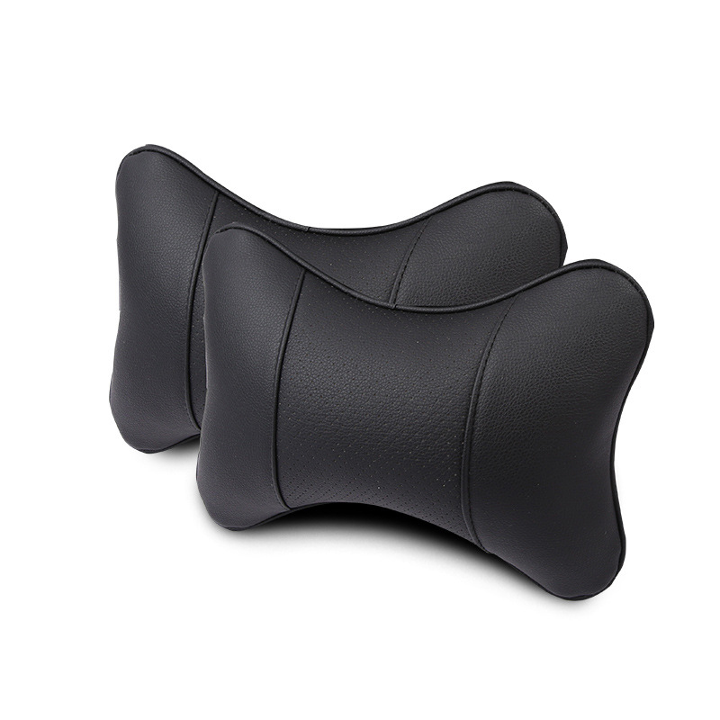 

Four Seasons Available Small Pillow Full Leather Car Headrest Cushion Neck Pillow Car Bone