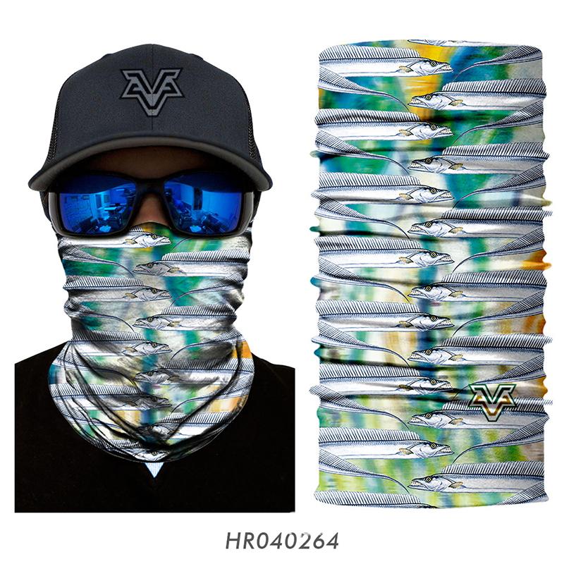 

3D Seamless Magic Bandana 3D Fish Neck Gaiter Neck Warmer Shield Head Headband Face Mask Halloween Bufanda Headwear, Hr040254 bandana