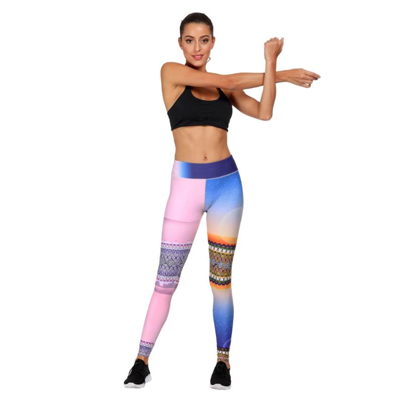 

High Waist Ladies Yoga Pants New Sexy Tie Dye Printed Shorts Comfortable Stretch Fitness Essential Female Pants 2020#Y20, Pink