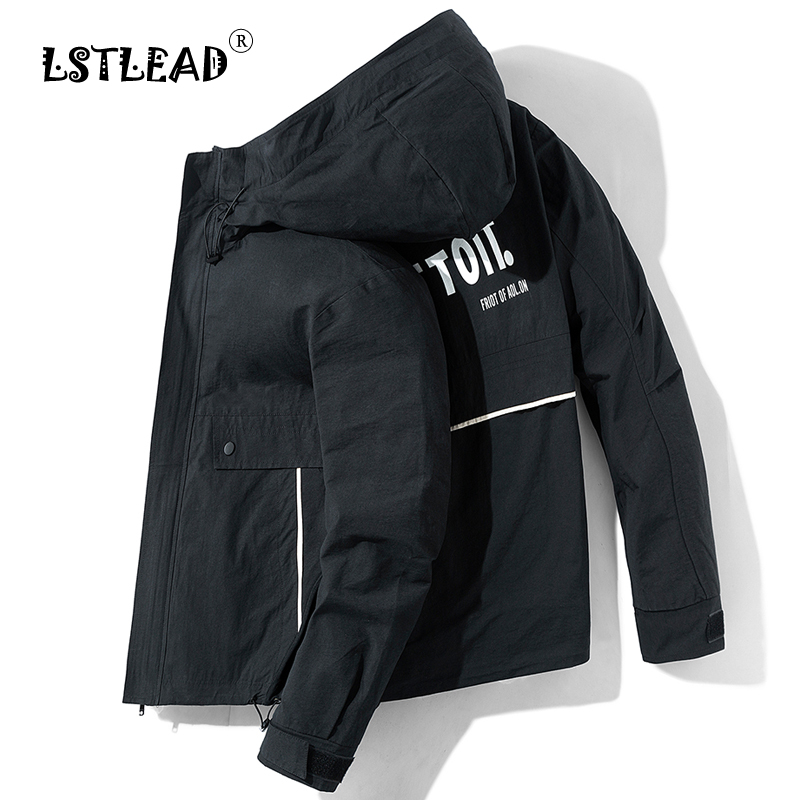 

Men's Jacket Autumn 2020 New Casual Outerwear Spring and Autumn Thin Coat Tooling European and American Cross-border Loose Men's, Beige