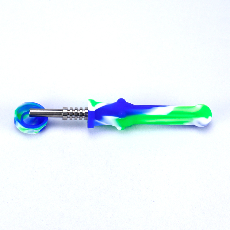 

glass pipe Nector Collector kit Titanium Nails Silicone with Caps Oil Rigs Concentrate Tip smoking accessories