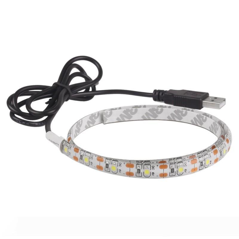 

5V 50CM 1M 2M 3M 4M 5M USB Cable Power LED Strip Light Lamp SMD 2835 Desk Decor Lamp Tape For TV Background Lighting