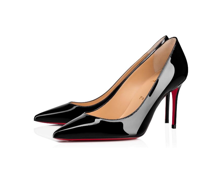 

Summer Luxury red bottom Kate black patent leather Party Dress High Stilettos Pumps Shoes For Women Party Wedding Shoes Woman High Heels