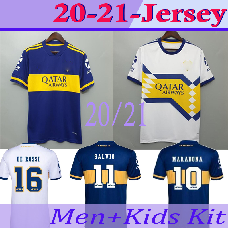 

20 21 Boca Juniors Jersey DE ROSSI SALVIO TEVEZ ALEXLS Men kids camiseta de futebol BENEDETTO ALMENDRA Home away Soccer Jersey, Suit