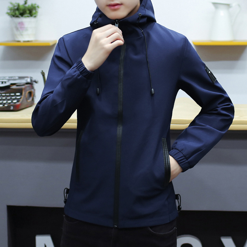 

Coat of cultivate one's morality men handsome young hooded men's clothing, Gray