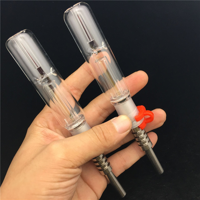 

Glass Recycle bongs kit With Titanium Tip Quartz Tip 14mm 18mm Titanium nails Dab rigs For Wax Dab Rigs281K