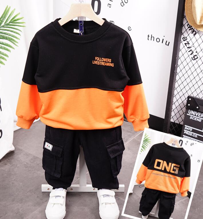 

2020 New Autumn Baby Boys Tracksuit Kids Long Sleeve Top t-shirt Pants 2pcs Children Clothing Infant Sets Sport Suits 2-7years, 2pcs set