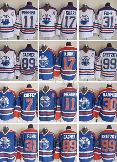 

Custom Edmonton Oilers Jerseys CCM Old Time Ice Hockey Paul Coffey Mark Messier Jari Kurri Bill Ranford Grant Fuhr Sam Gagner Wayne Gretzky, #17 jari kurri white