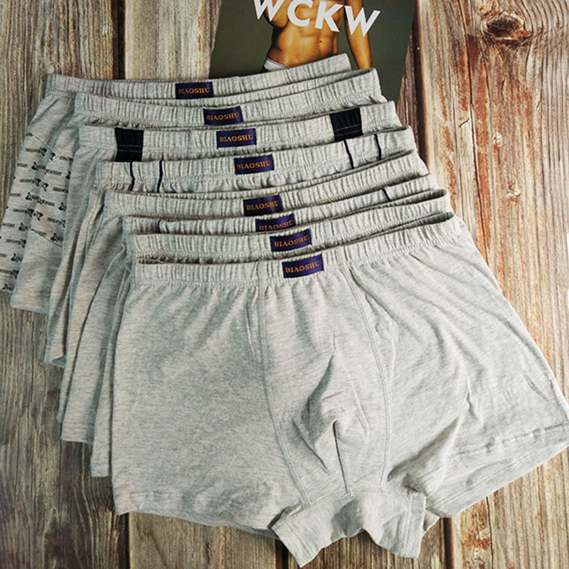

6pcs/lot Men Underwear Cotton Comfortable Student Boxers Solid Color New Summer Breathable Mid Waist Pants, 8403