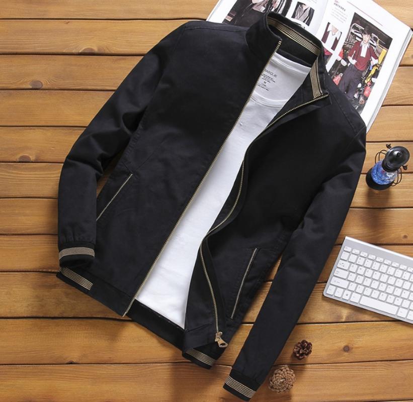 

2020 Winter New Style Men's Washing Pure Cotton Brushed And Thick Jacket Casual Men'S Wear Youth Stand Collar Coat Fashion, Shallow khaki with velvet lining