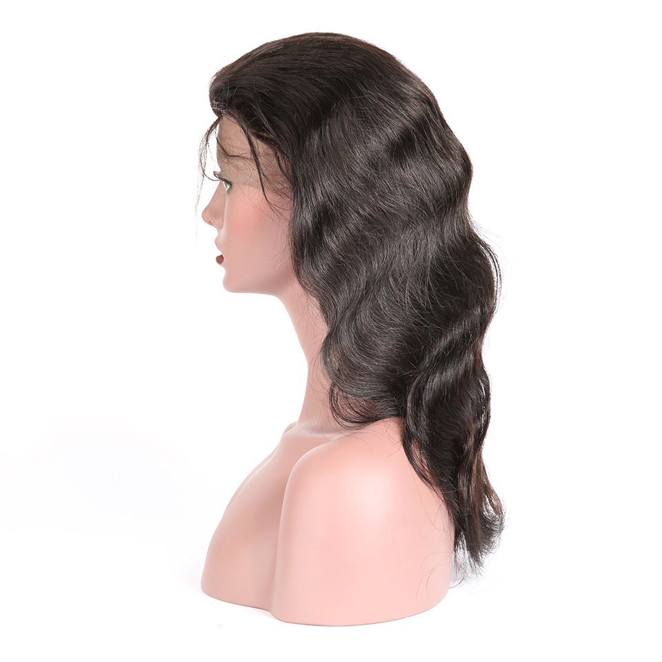 

360 Lace Frontal 8-28" P Remy Human Hair Wigs Natural Color 360 lace frontal wig