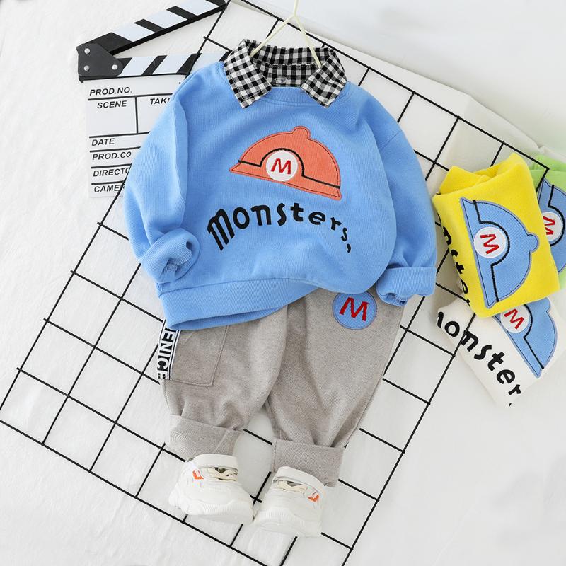 

New Kids Clothes Boys 2020 Autumn Clothing Sets Long Sleeve Tshirt+Pants 2pieces Children Set Suits Boy Tracksuit, Green