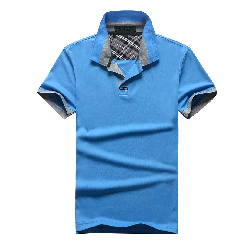 

Men's shirt short-sleeved T-shirt spring and summer New lapel half-sleeve base shirt clothes fashion T-shirt, Pink