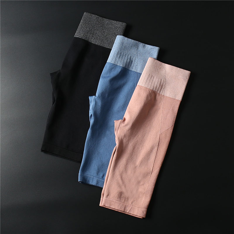 

Women Letter Sports Shorts Elastic Tight High Strength Fitness Shorts Quick-Drying Cycling Seamless Yoga Gym clothes, Black