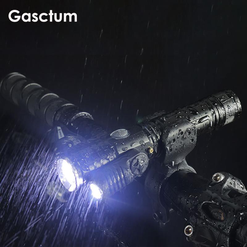 

Bike Lights Waterproof Adjust Angle Bicycle MTB Front Light 3 LED T6 USB Charge Cycling Lamp With 18650 Battery Torch