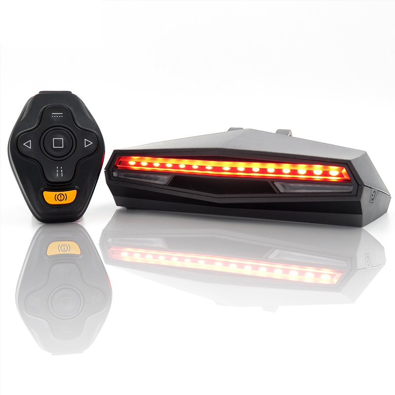 

Bicycle LED Light USB Taillight Bicycle Wireless Turn Light Rear Bike Remote Ground Lane Alert Cycle Bike Laser Taillights