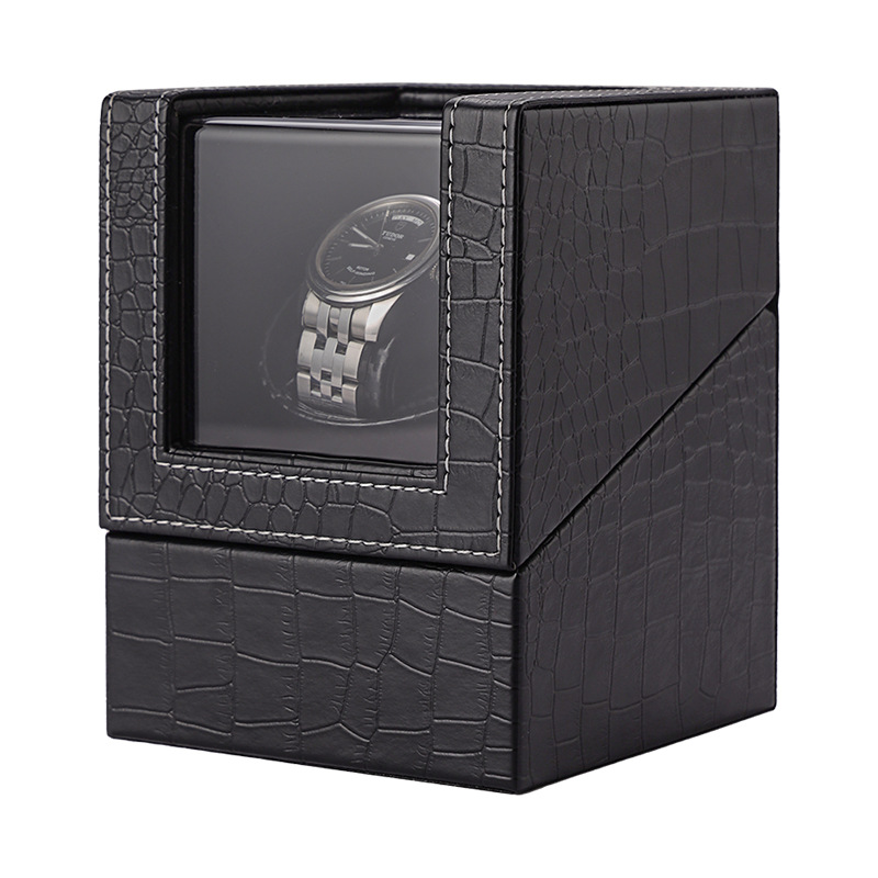 

Leather Single Automatic Watch Winder Winding Jewelry Display Storage Box Case Holder Motor Shaker Mover Remontoir Battery