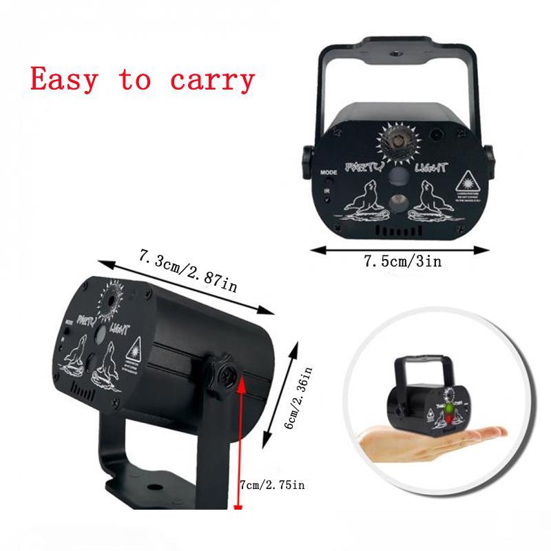 

Mini Stage Light Disco Laser DJ Lights 60 Patterns Party Light For Birthday Wedding Party Bar KTV