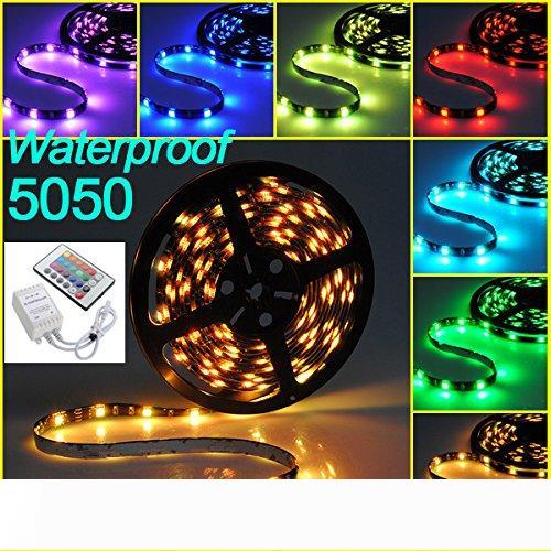 

Chirstmas led light strip 150 leds 5m led strip rgb waterproof RGB with 24 key remote dc 12v