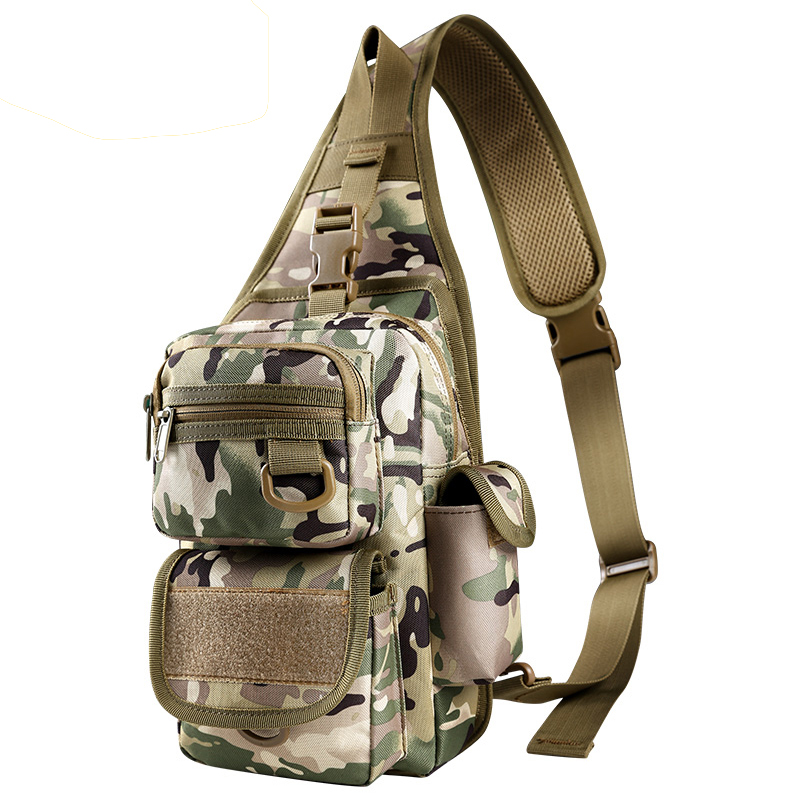 

Tactical Shoulder Bag Male Diagonal Bag Outdoor Chest Camouflage Camouflage Hunting Backpack Sports, Black