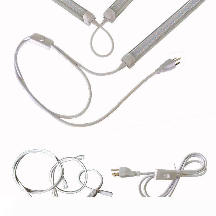 

3 Pin LED Tube Cable connector Wire US Plug ON OFF Switch power extension cord for Integration T5 T8 cable Accessories connection Accessory