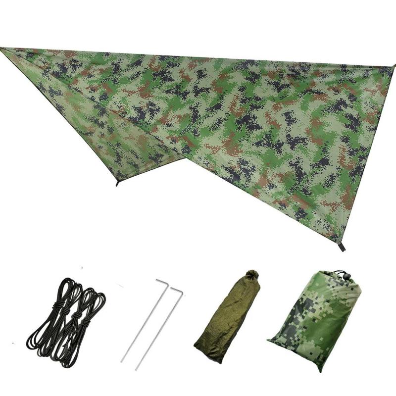 

230x210mm Outdoor Ultralight Tarp Camping Survival Sun Shelter Multifunctional Waterproof Beach Canopy Beach Mat Rain Shelter