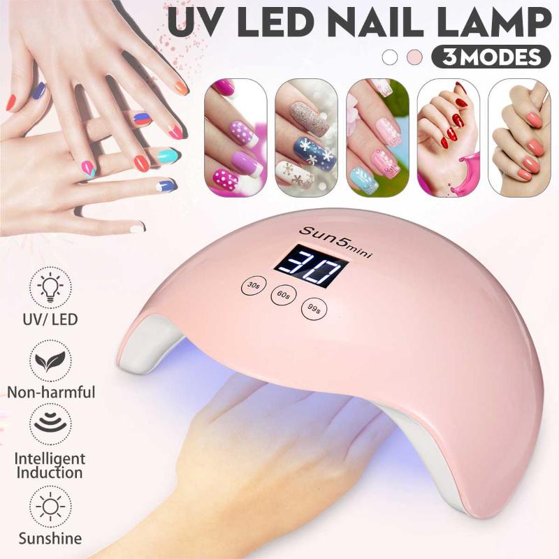 

54W Nail Dryer Machine UV LED Lamp Nail Dryer For All Gels 3 Modes 30/60/99s Timer Polish Varnish Manicure Salon Art Tools, Pink