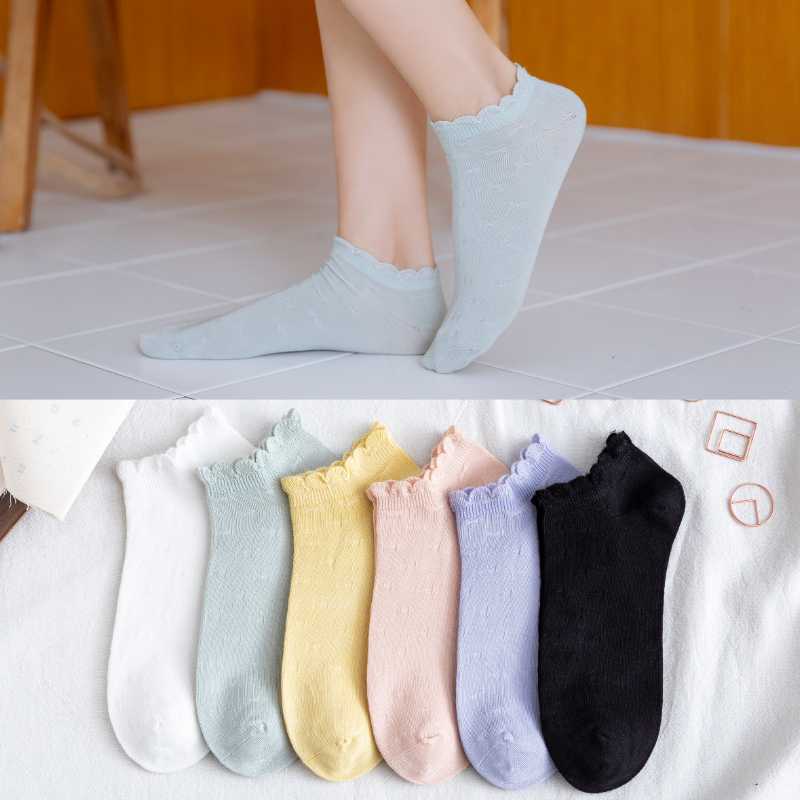 

Candy Color Cotton Socks Casual Women Short Ankle Socks Trendy Sweet Style Soft Cozy Ladies Girls Pure Hose japanese size35-40, Ld0484