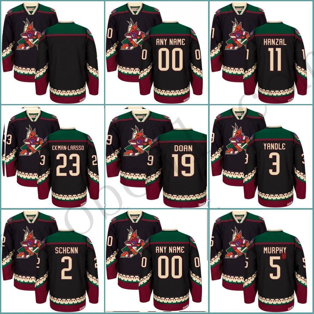 

Mens Arizona Coyotes Custom Jerseys 3 Keith Yandle 11 Martin Hanzal 19 Shane Doan 23 Oliver Ekman-Larsson Black Classic Hockey Jersey