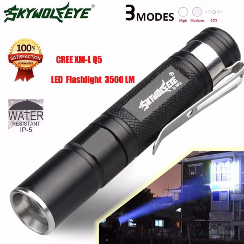 

Mini 3500LM Zoomable Q5 LED Torch Super Bright Light Lamp Portable outdoor riding