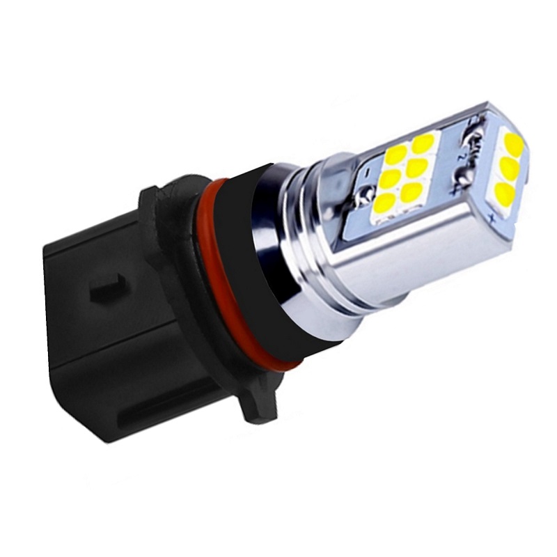 

2Pcs New P13W Super Bright 1800LM Cree Chip LED Car Daytime Running Light Anti Fog Lamp Yellow White Auto Front DRL Driving Bulb, As pic