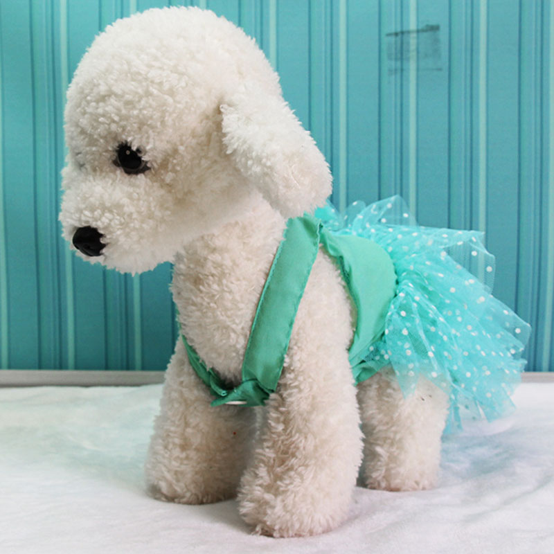 

PUOUPUOU 2020 Elegant Dog Pet Clothes Sweet Pet Clothes Dot Dress for Small Medium Pets Dogs Clothing Cute Puppy Outfit XS-2XL, Yellow-dot-skirt